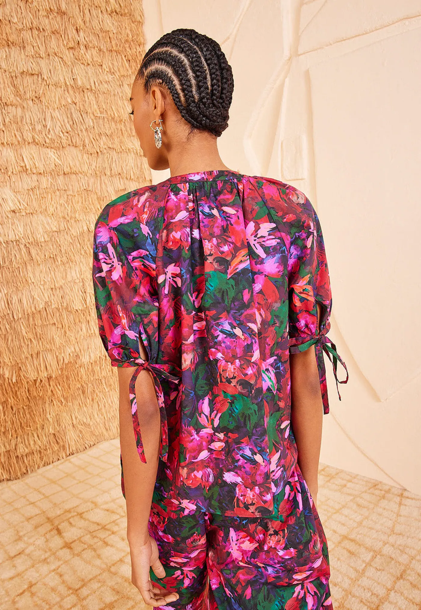 vienne_blouse__hibiscus_3.webp Discount Vienne Blouse - Hibiscus Women Tops & Tees