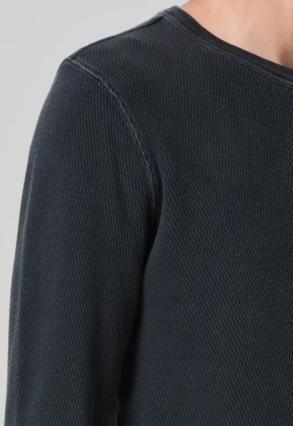 Online Waffle Crewneck - Charred Cedar Hoodies & Sweaters