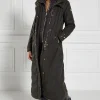 Sale Wax Longline Field Coat - Dark Olive Women Coats