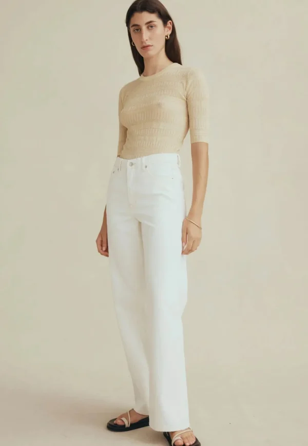 Best Wide Leg Jean - Ivory Women Denim