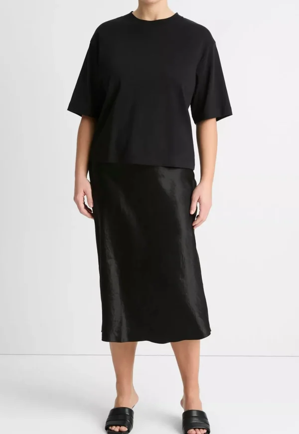 Sale Wide Sleeve Crop Tee - Black Women Tops & Tees