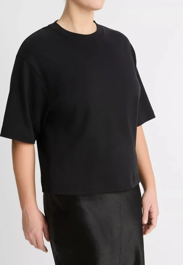 Sale Wide Sleeve Crop Tee - Black Women Tops & Tees