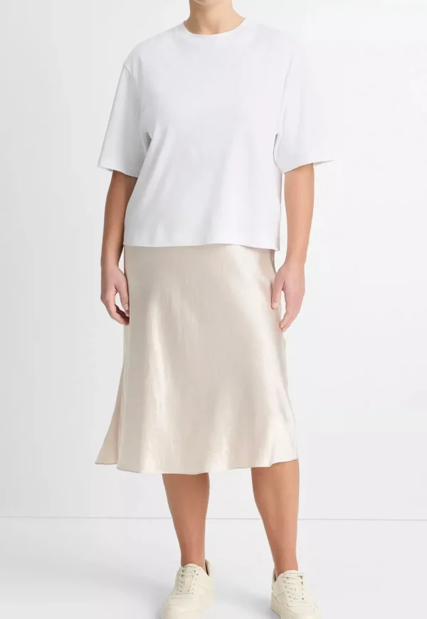 New Wide Sleeve Crop Tee - Optic White Women Tops & Tees