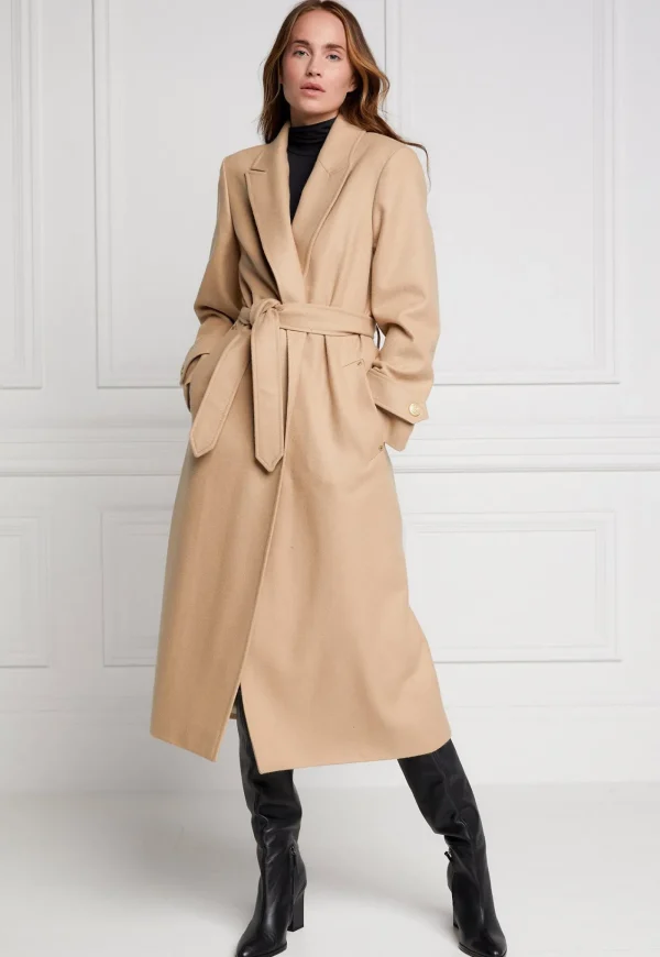 Fashion Wrap Coat - Camel Women Coats