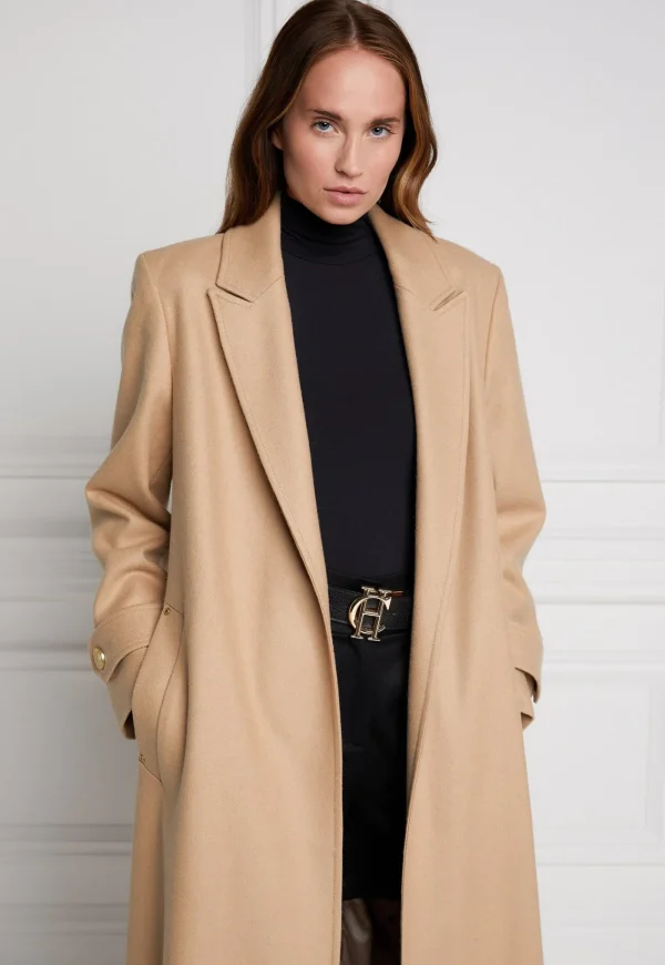 Fashion Wrap Coat - Camel Women Coats