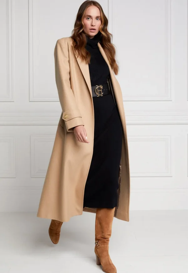 Fashion Wrap Coat - Camel Women Coats
