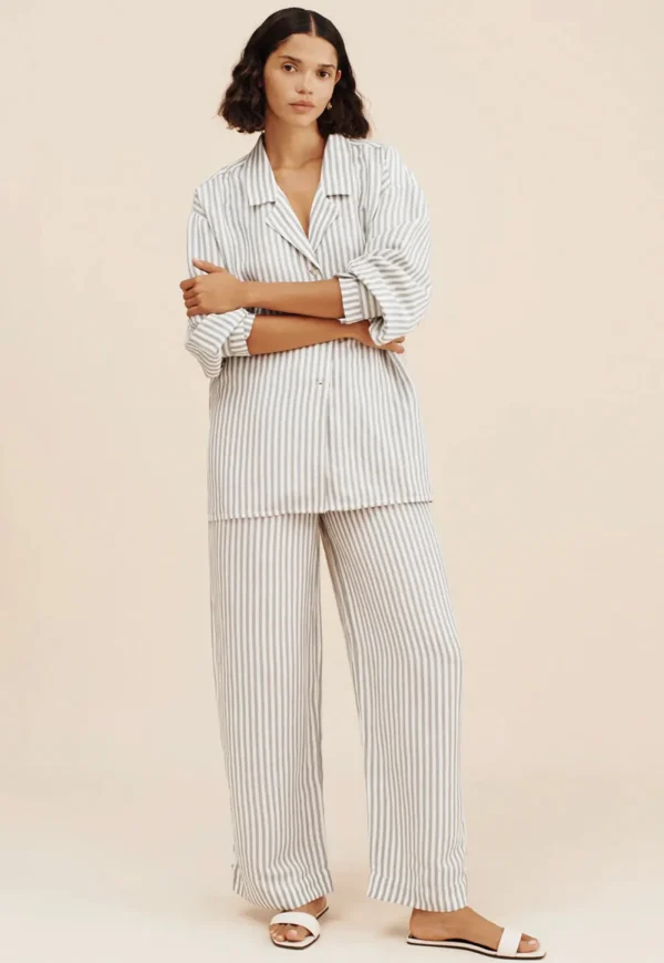 Sale Zadie Shirt - Seagrass Stripe Women Tops & Tees