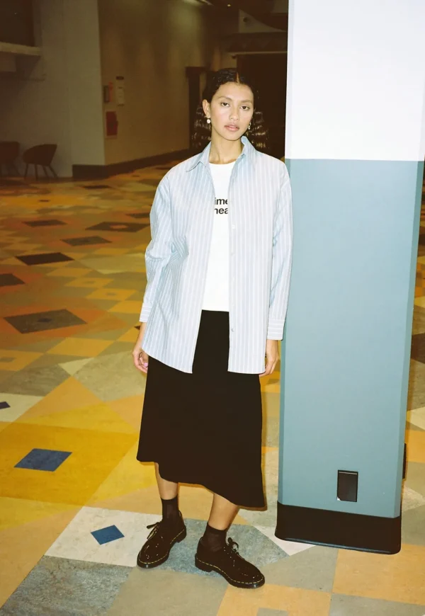 Online Zero-Gravity Shirt - Grey Stripe Women Tops & Tees